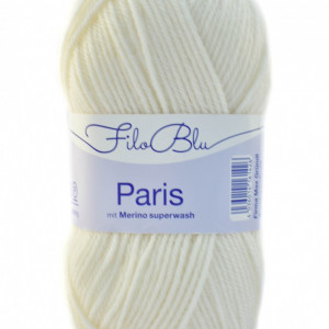 Fir de tricotat sau crosetat - Fire tip mohair din poliester Filo Blu - PARIS - 01 - ALB