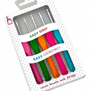 PONY EASY CROCHET - set crosete un singur capat si maner ergonomic - Img 2
