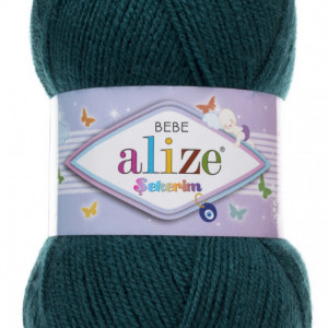 Fir de tricotat sau crosetat - Fir ACRILIC ALIZE SEKERIM BEBE PETROL 212