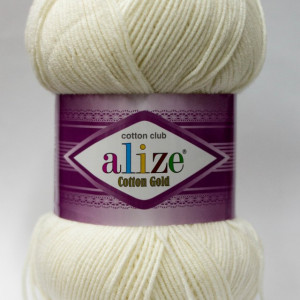 Fir de tricotat sau crosetat - Fir ALIZE COTTON GOLD CREM 62