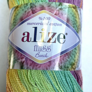 Fir de tricotat sau crosetat - Fir BUMBAC 100% ALIZE MISS BATIK DEGRADE 3304