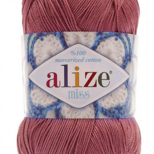 Fir de tricotat sau crosetat - Fir BUMBAC 100% ALIZE MISS ROZ 468
