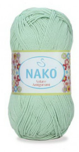 Fir de tricotat sau crosetat - Fir BUMBAC 100% NAKO SOLARE AMIGURUMI VERDE 10331