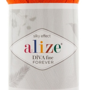 Fir de tricotat sau crosetat - Fir microfibra ALIZE DIVA FINE (FOREVER) PORTOCALIU 37