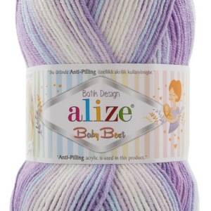 Fir de tricotat sau crosetat - Fire amestec acril anti pilling + bambus ALIZE BABY BEST BATIK 3483