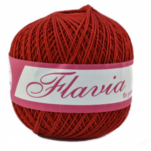 Fir de tricotat sau crosetat - Fire Bumbac 100% FLAVIA ROMANOFIR BOBINA ROSU 1333