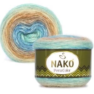 Fir de tricotat sau crosetat - Fire din amestec alpaca, lana si acril Nako Peru Color - COD 32416