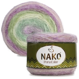 Fir de tricotat sau crosetat - Fire din amestec alpaca, lana si acril Nako Peru Color - COD 32831