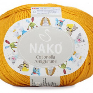 Fir de tricotat sau crosetat - Fire NAKO COTONELLA AMIGURUMI GALBEN 11318