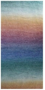 Fir de tricotat sau crosetat - Fire tip mohair acril NAKO MOHAIR DELICATE COLORFLOW DEGRADE 28147 - Img 2