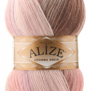 Fir de tricotat sau crosetat - Fire tip mohair din acril Alize Angora Gold Batik degrade 6297
