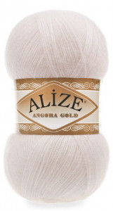 Fir de tricotat sau crosetat - Fire tip mohair din acril Alize Angora Gold CREAM 599