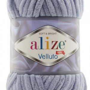 Fir de tricotat sau crosetat - Fire tip mohair din acril ALIZE VELLUTO GRI 87