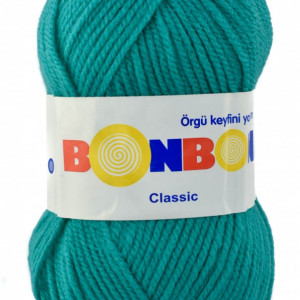 Fir de tricotat sau crosetat - Fire tip mohair din acril BONBON CLASIC TURQUAZ 98394