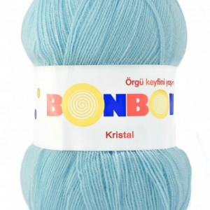 Fir de tricotat sau crosetat - Fire tip mohair din acril BONBON KRISTAL BLEU 98694