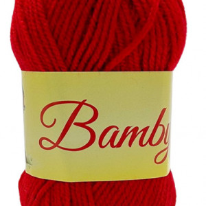 Fir de tricotat sau crosetat - Fire tip mohair din acril CANGURO - BAMBY ROSU 1032