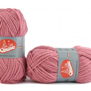 Fir de tricotat sau crosetat - Fire tip mohair din acril CANGURO - TRIS ROZ 398 - Img 2