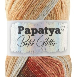 Fir de tricotat sau crosetat - Fire tip mohair din acril Kamgarn Papatya Batik Glitter degrade 10
