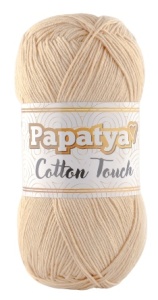 Fir de tricotat sau crosetat - Fire tip mohair din acril Kamgarn Papatya Cotton Touch BEJ COD 120