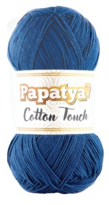 Fir de tricotat sau crosetat - Fire tip mohair din acril Kamgarn Papatya Cotton Touch ALBASTRU COD 480