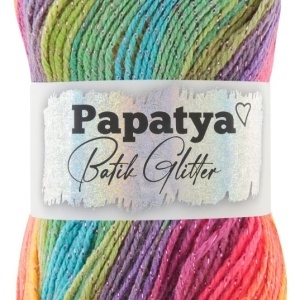 Fir de tricotat sau crosetat - Fire tip mohair din acril Kamgarn Papatya Batik Glitter degrade 07