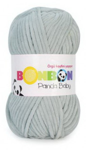 Fir de tricotat sau crosetat - Fire tip mohair din acril NAKO BONBON PANDA BABY GRI 3104