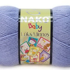 Fir de tricotat sau crosetat - Fire tip mohair din acril NAKO LUKS MINNOS BLEO 237