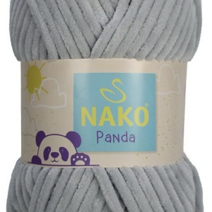 Fir de tricotat sau crosetat - Fire tip mohair din acril NAKO PANDA GRI 14226