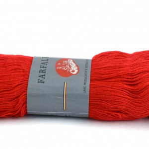 Fir de tricotat sau crosetat - Fire tip mohair din acril (PNA) Canguro Farfalle ROSU 310