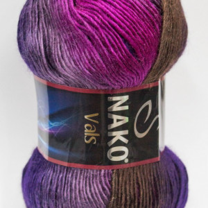 Fir de tricotat sau crosetat - Fire tip mohair din acril premium Nako VALS DEGRADE 86463