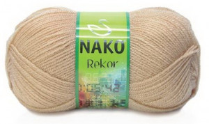 Fir de tricotat sau crosetat - Fire tip mohair din acril premium Nako REKOR BEJ 219