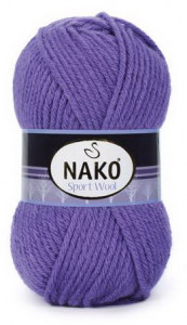 Fir de tricotat sau crosetat - Fire tip mohair din acril si lana Nako Sport Wool MOV 10287