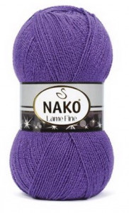 Fir de tricotat sau crosetat - Fire tip mohair din acril si poliester metalic NAKO LAME FINE MOV 10445