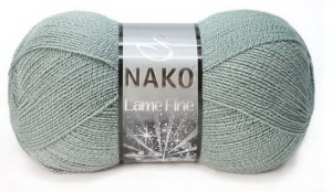 Fir de tricotat sau crosetat - Fire tip mohair din acril si poliester metalic NAKO LAME FINE GRI 10937KG