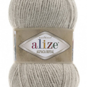 Fir de tricotat sau crosetat - Fire tip mohair din alpaca 30%, lana 15%, acril 55% Alize Alpaca Royal BEJ 512