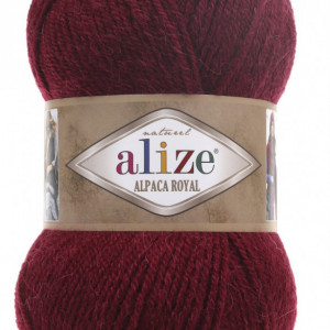 Fir de tricotat sau crosetat - Fire tip mohair din alpaca 30%, lana 15%, acril 55% Alize Alpaca Royal GRENA 57