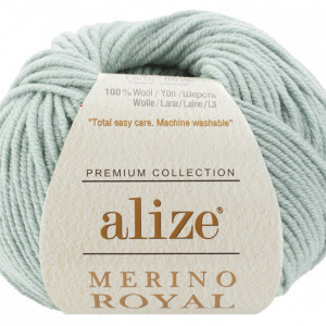 Fir de tricotat sau crosetat - Fire tip mohair din lana 100%, ALIZE MERINO ROYAL VERNIL 522