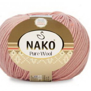 Fir de tricotat sau crosetat - Fire tip mohair din lana 100% Nako PURE WOOL ROZ 11632