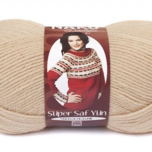 Fir de tricotat sau crosetat - Fire tip mohair din lana 100% Nako Super SAF YUN BEJ 219