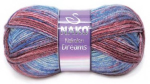 Fir de tricotat sau crosetat - Fire tip mohair din lana 49% si acril 51% Nakolen DREAMS degrade 31726