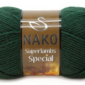 Fir de tricotat sau crosetat - Fire tip mohair din lana 50% si acril 50% Nako Superlambs Special VERDE 3601