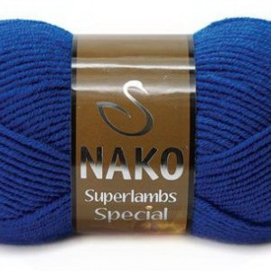 Fir de tricotat sau crosetat - Fire tip mohair din lana 50% si acril 50% Nako Superlambs Special albastru 1599