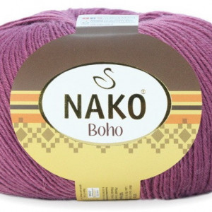 Fir de tricotat sau crosetat - Fire tip mohair din lana si polyamida Nako BOHO ROZ 569