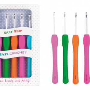 PONY EASY CROCHET - set crosete un singur capat si maner ergonomic - Img 3
