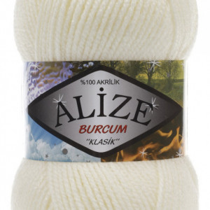 Fir de tricotat sau crosetat - Fir ACRILIC ALIZE BURCUM KLASIK CREAM 62