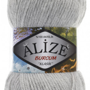 Fir de tricotat sau crosetat - Fir ACRILIC ALIZE BURCUM KLASIK GRI 208