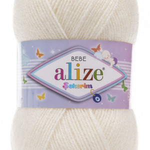 Fir de tricotat sau crosetat - Fir ACRILIC ALIZE SEKERIM BEBE CREAM 62