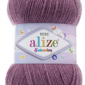 Fir de tricotat sau crosetat - Fir ACRILIC ALIZE SEKERIM BEBE MOV 28