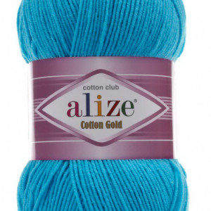Fir de tricotat sau crosetat - Fir ALIZE COTTON GOLD ALBASTRU 16