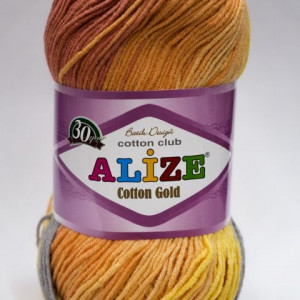 Fir de tricotat sau crosetat - Fir ALIZE COTTON GOLD BATIK - DEGRADE 5508